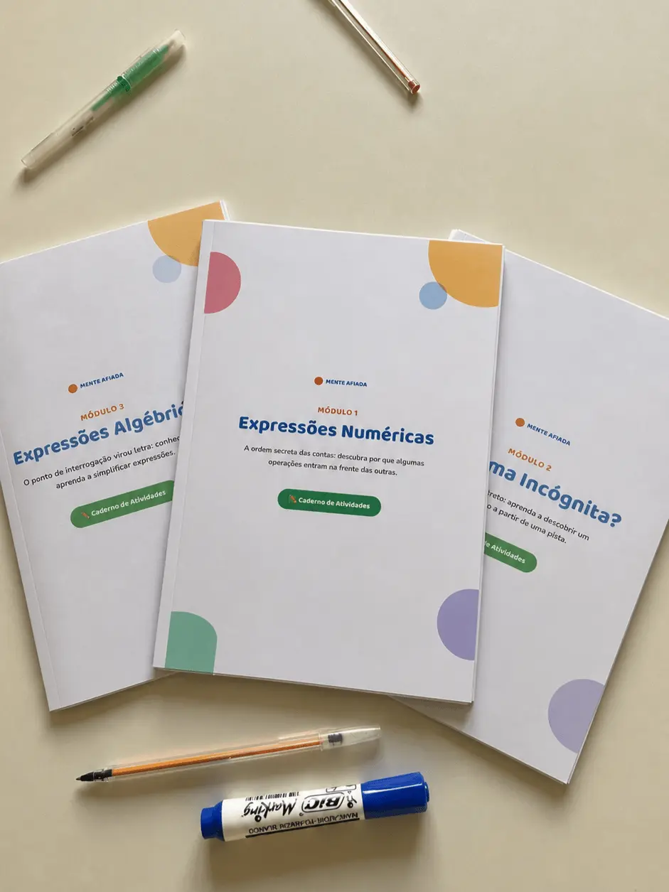 Os módulos do Caderno de Equações impressos